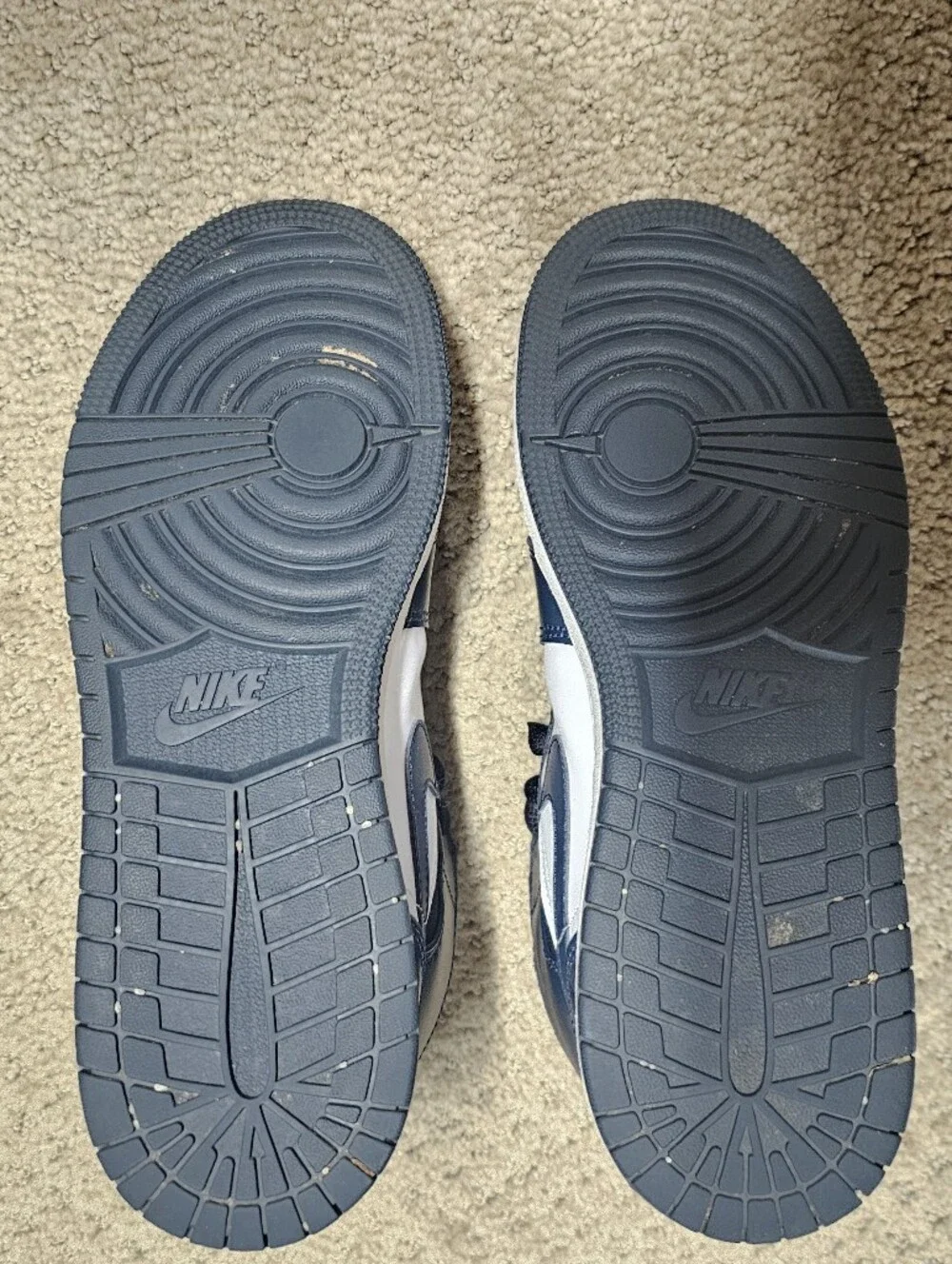 Jordan Men’s Mid-Top Sneakers in Navy and White